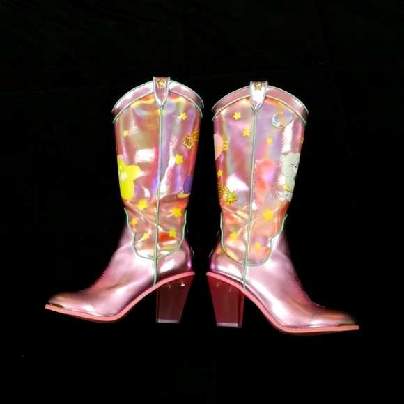 Dolls Kill Shoes - Guc Dolls kill x Care bears holographic boots